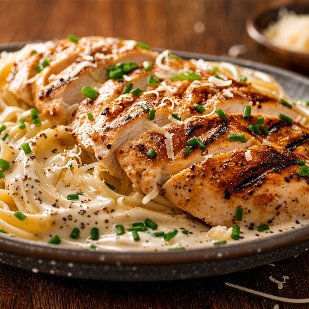 Chicken Alfredo.